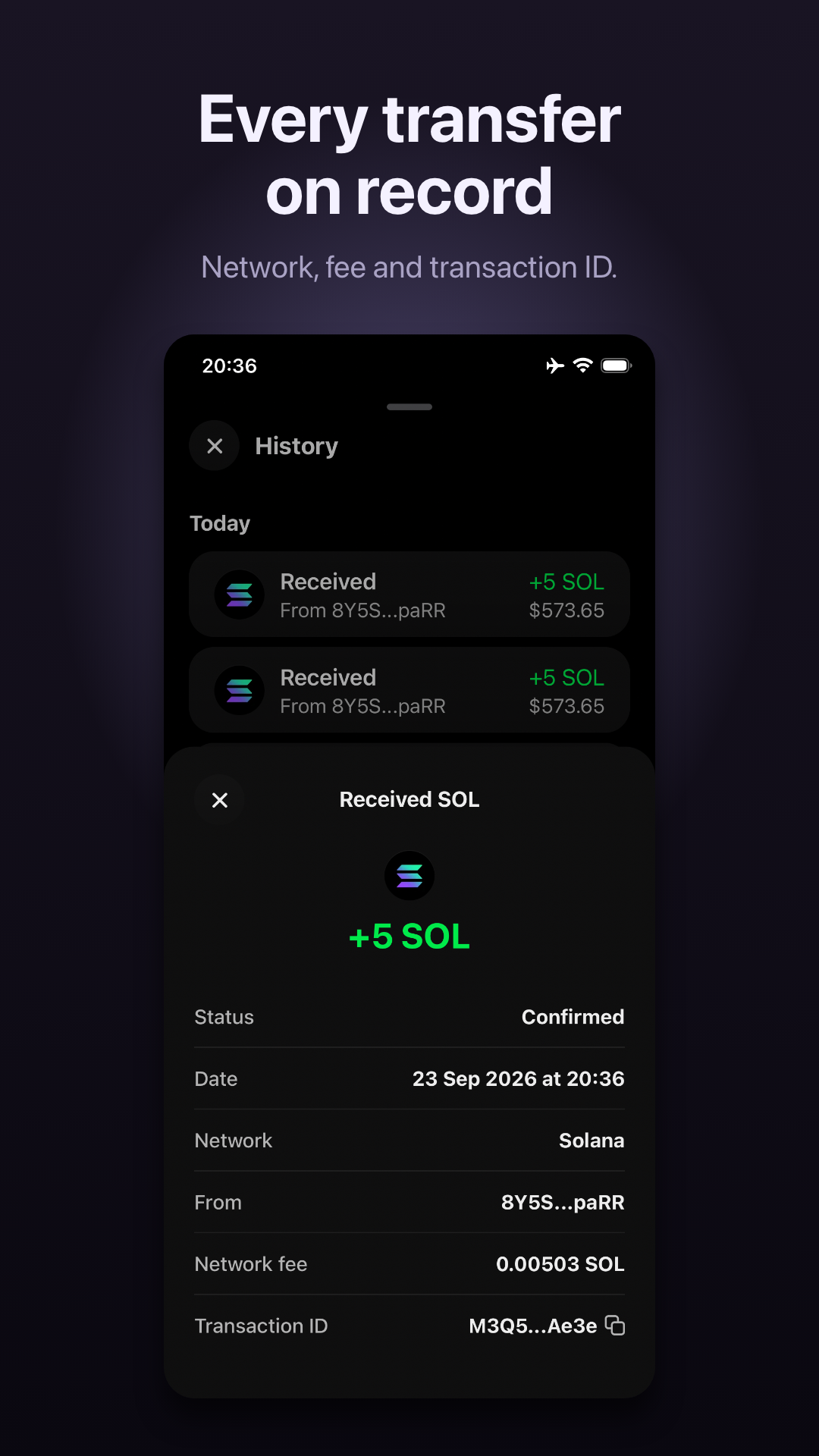 History of play transfers between zlarp wallets