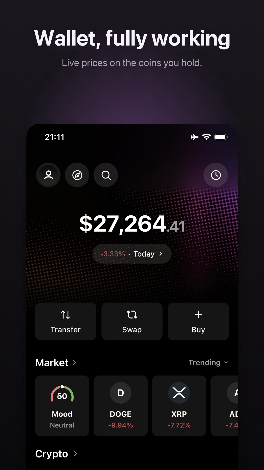 Live prices on play balances