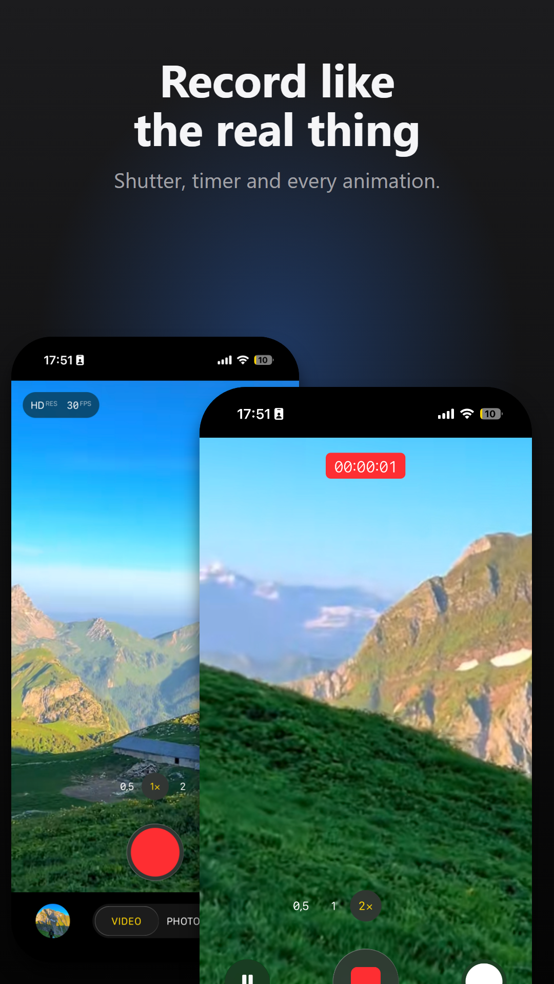 Photo and Video modes