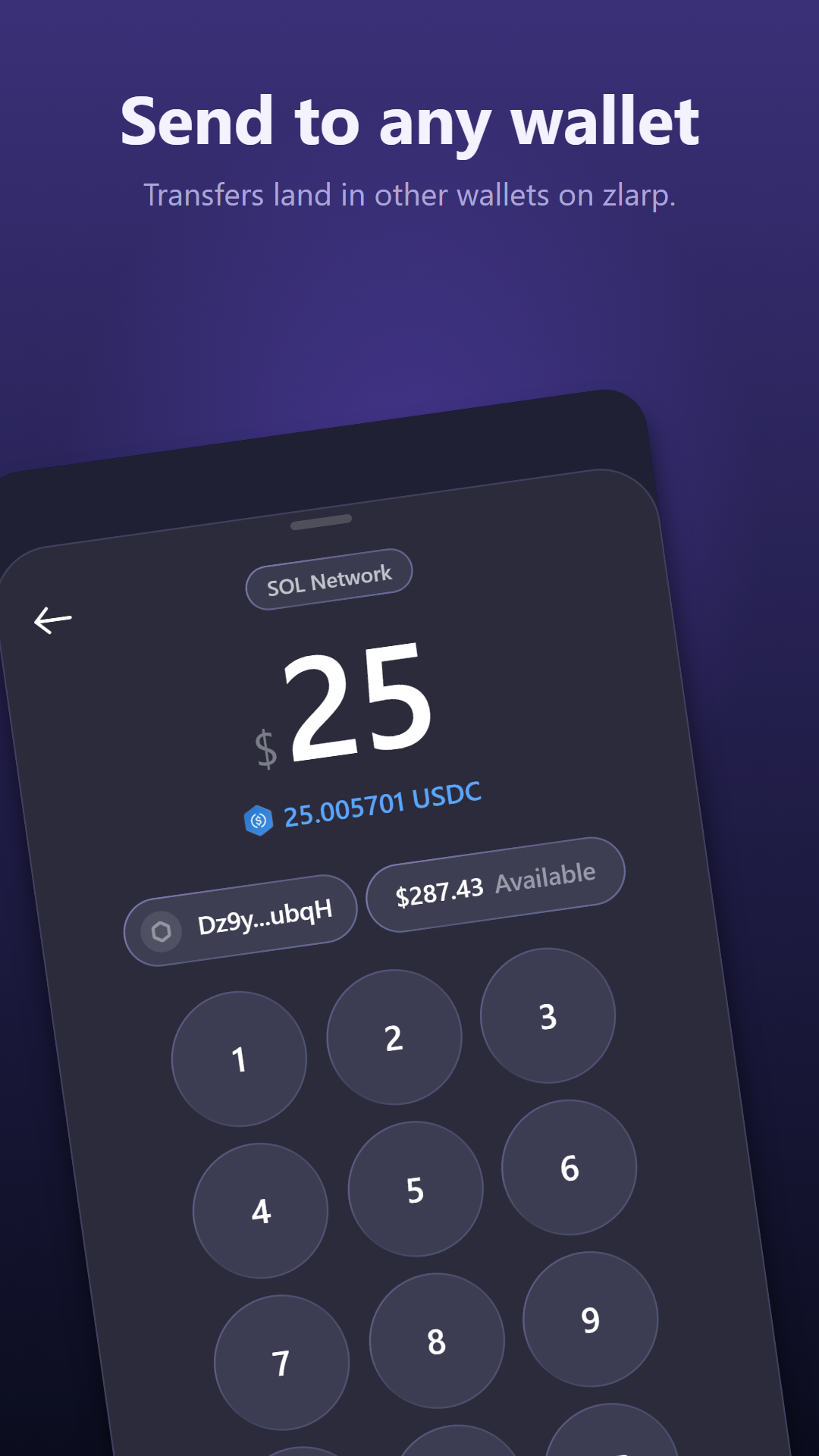 Send play coins to other zlarp wallets
