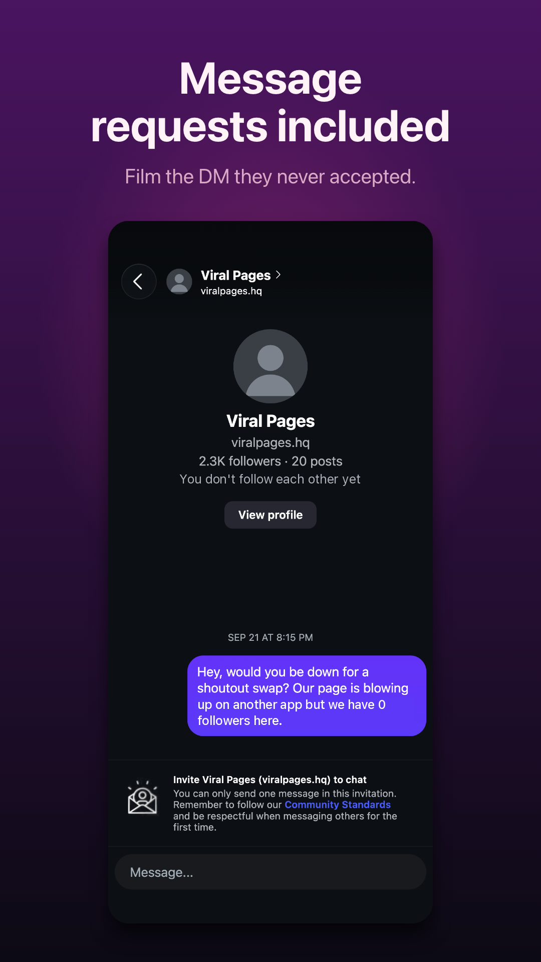 Message requests