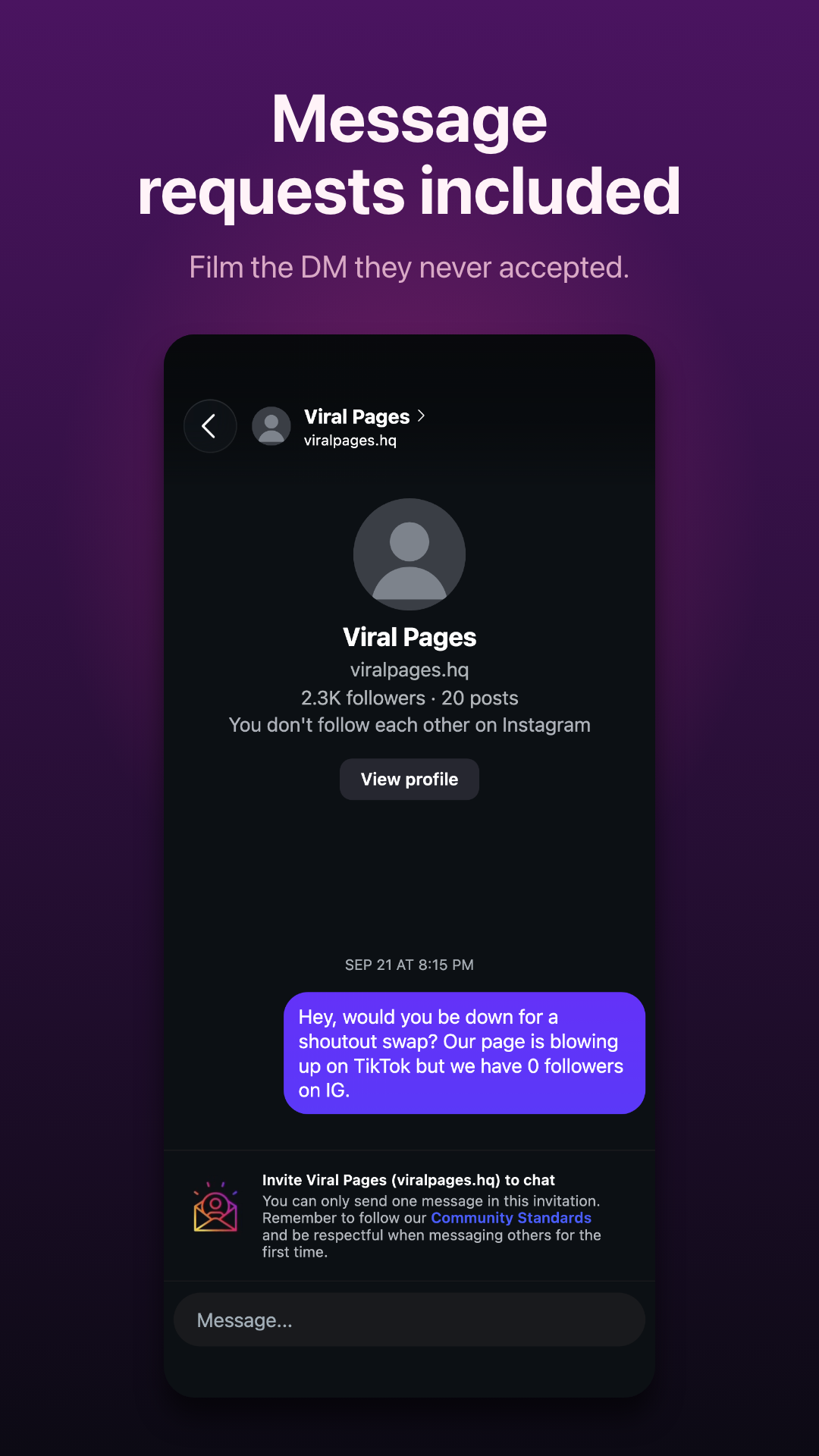 Message requests