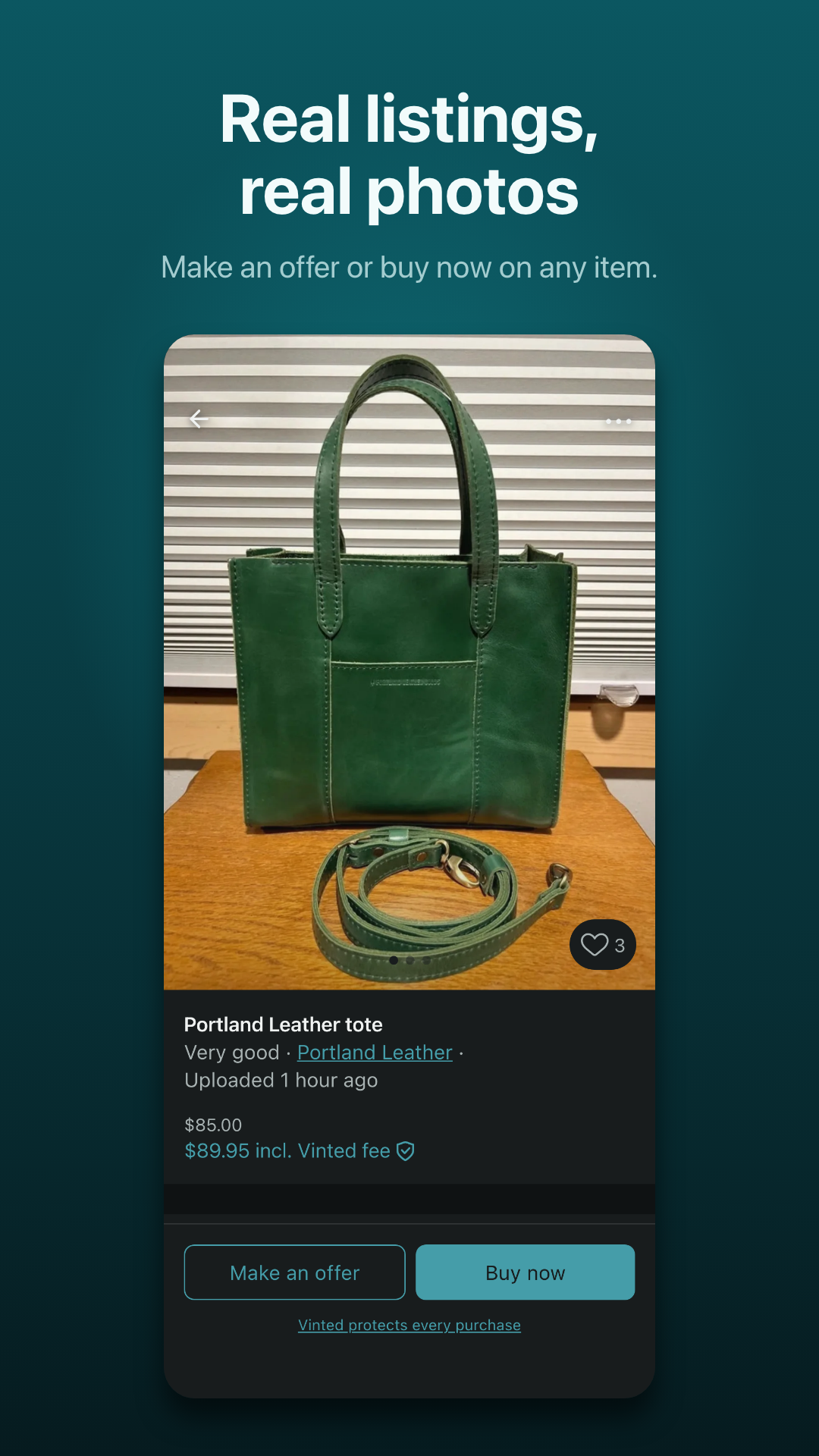 Item pages with Make an offer and Buy now