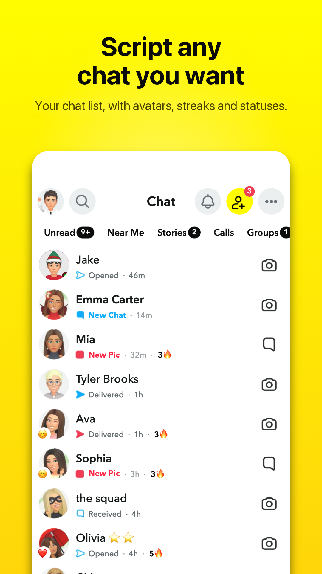 Avatars, streaks, statuses