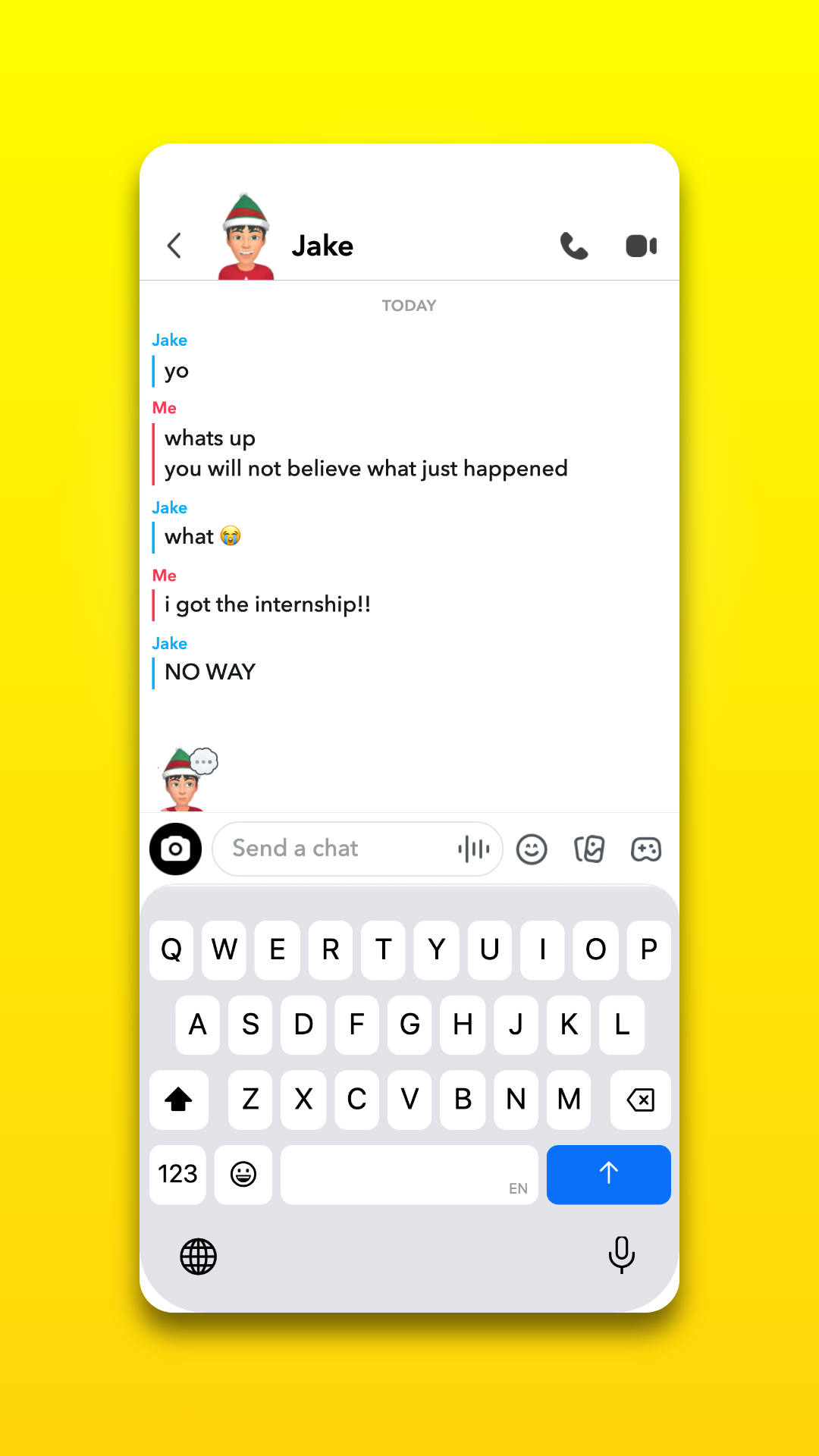 Bitmoji types back on cue